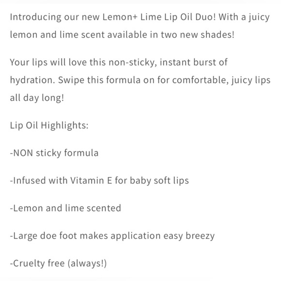 KAB Cosmetics Lemon + Lime Lip Oil Duo - Picture 3 of 9